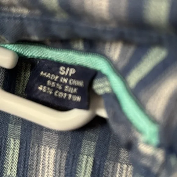 Tommy Bahama Blue Casual Button Down Shirt Silk Cotton size Small - Picture 3 of 5